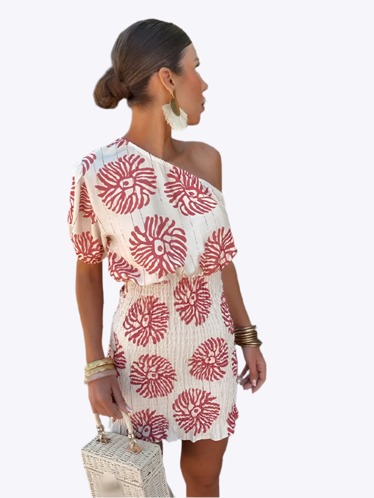 Vienna - Stylish One Shoulder Design Woman's Dress