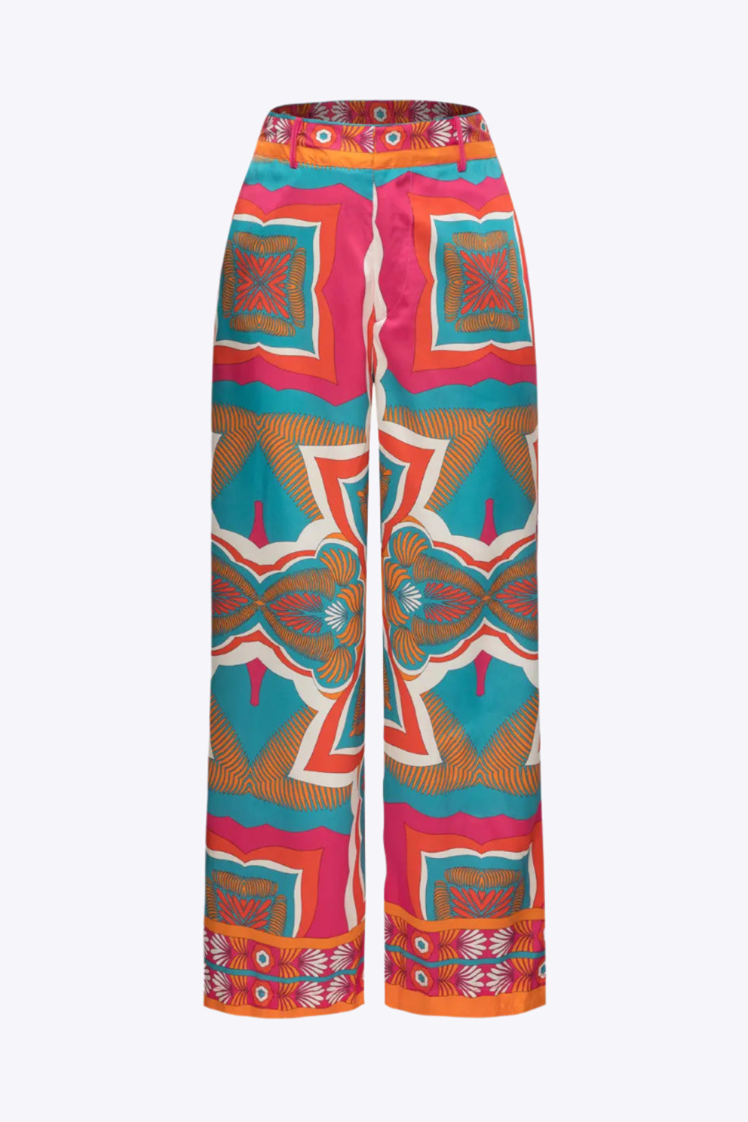 Printed High Waisted Wide Leg Pants Dreamardi