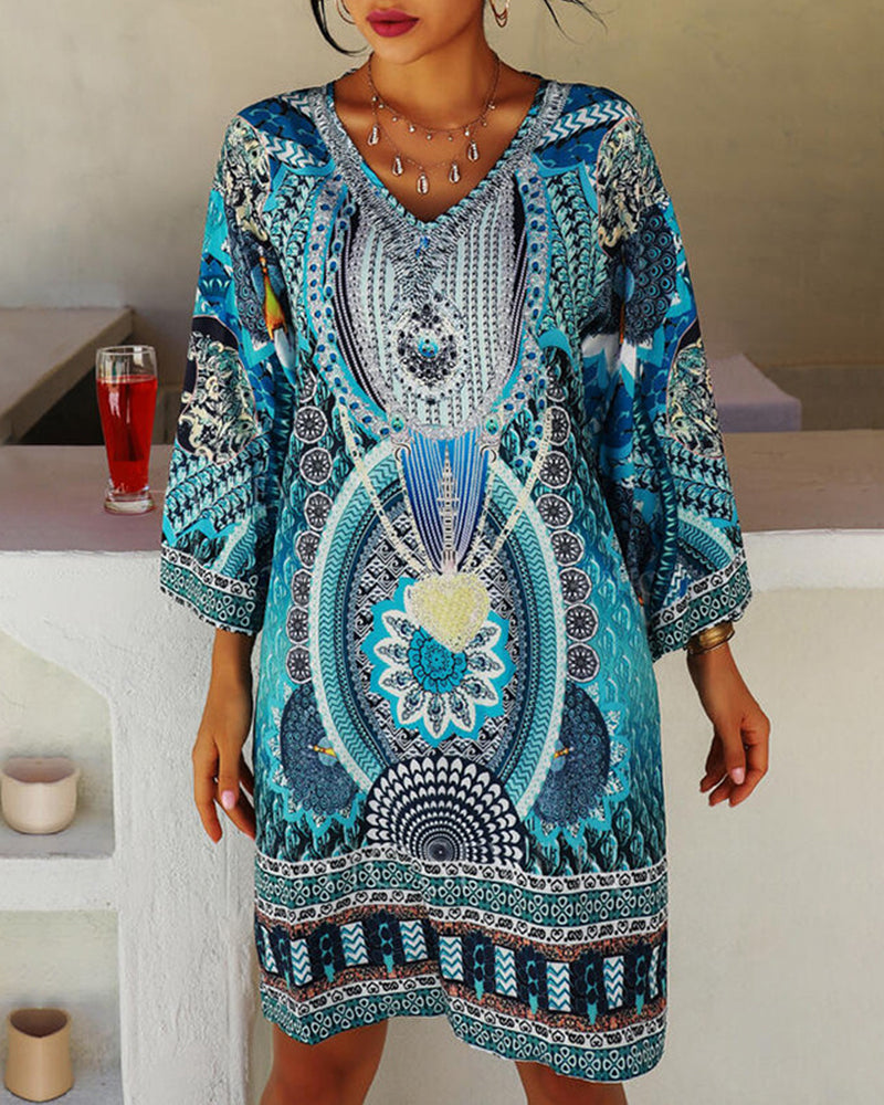 Vianne - Effortless Bohemian Style Woman's Mini Dress