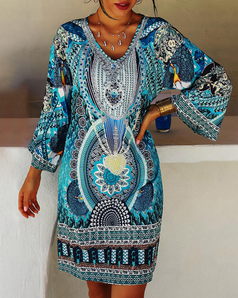 Vianne - Effortless Bohemian Style Woman's Mini Dress