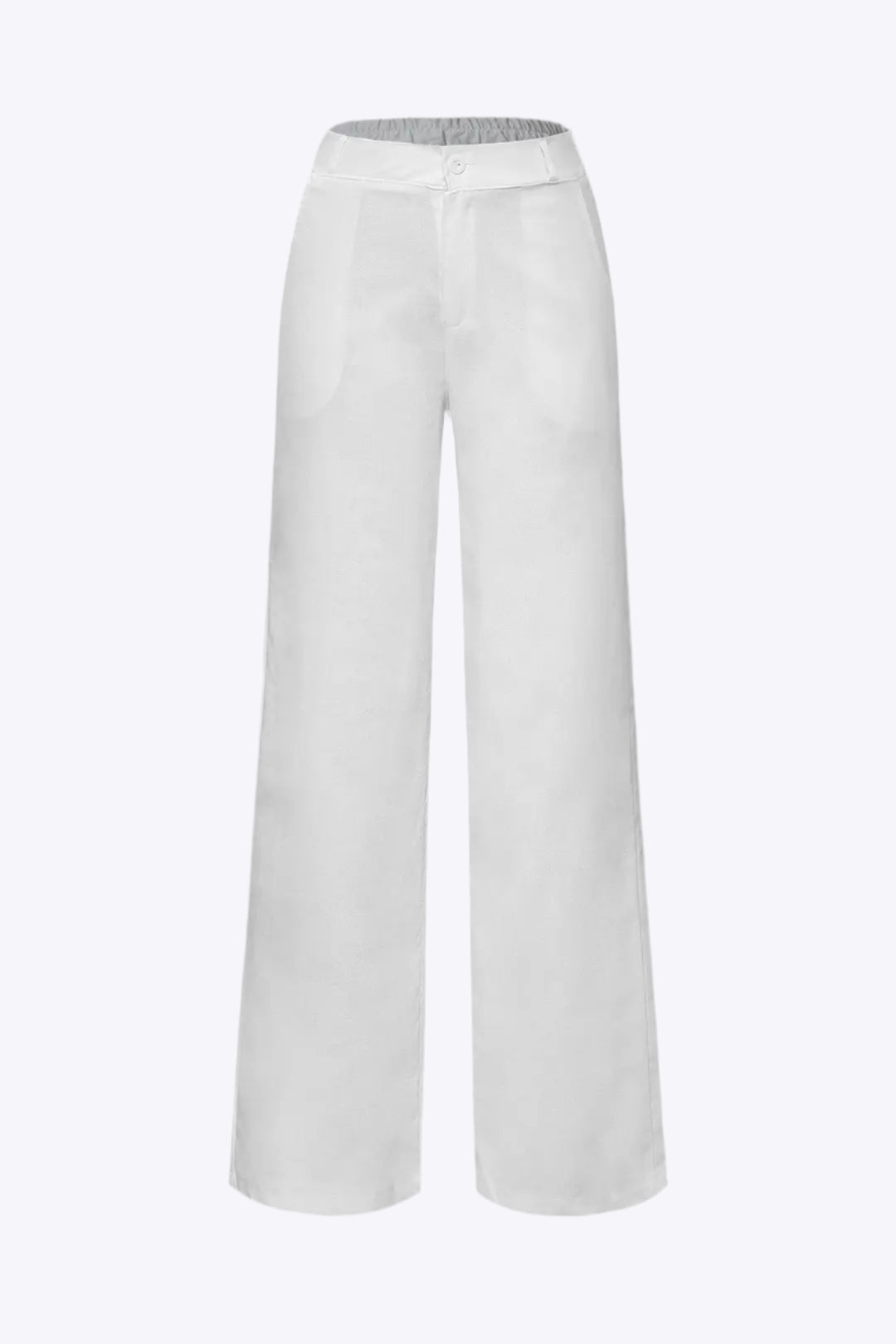 Basic Linen-Blend Straight Leg Pants Dreamardi