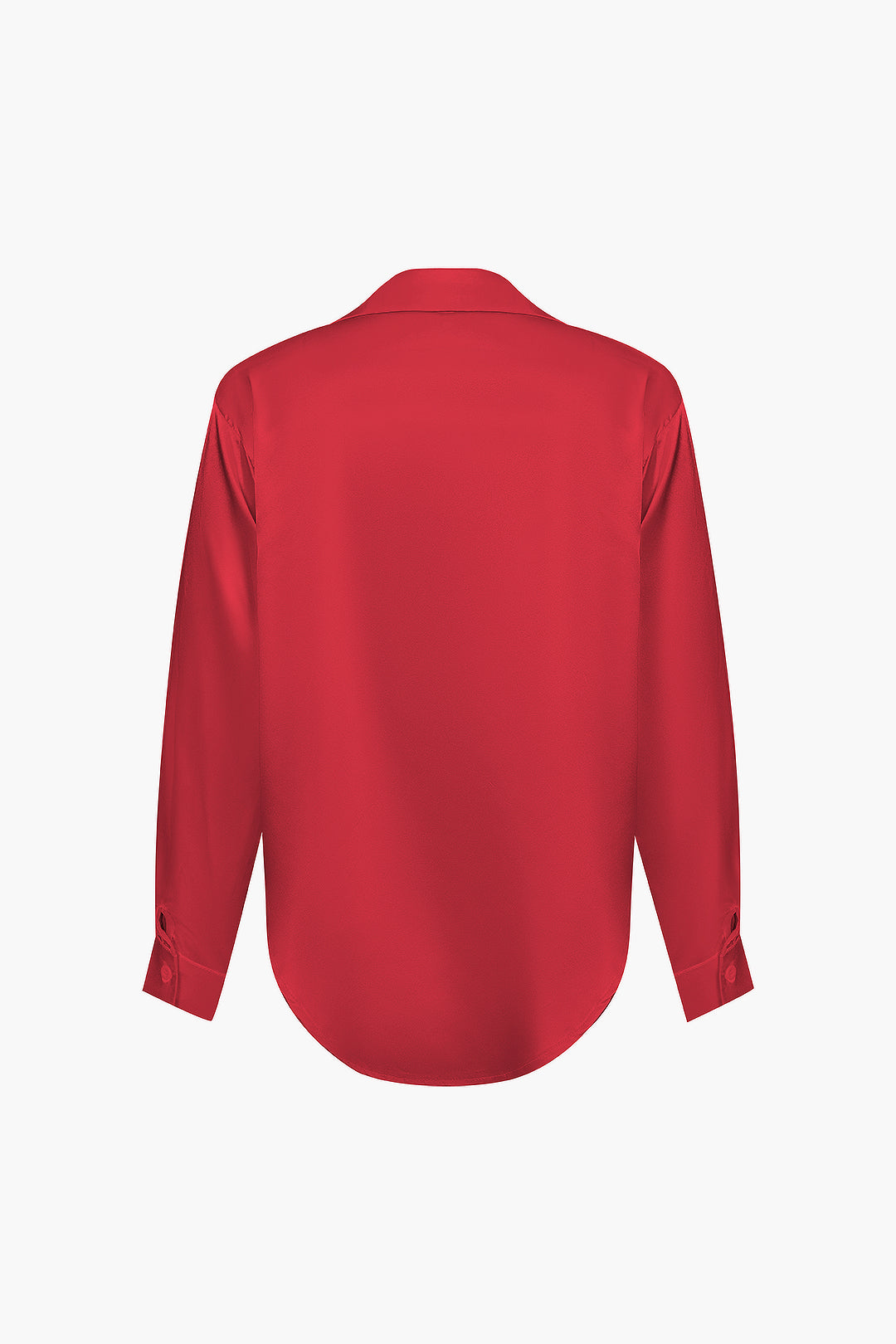 Basic Solid Satin Long-Sleeve Shirt Dreamardi