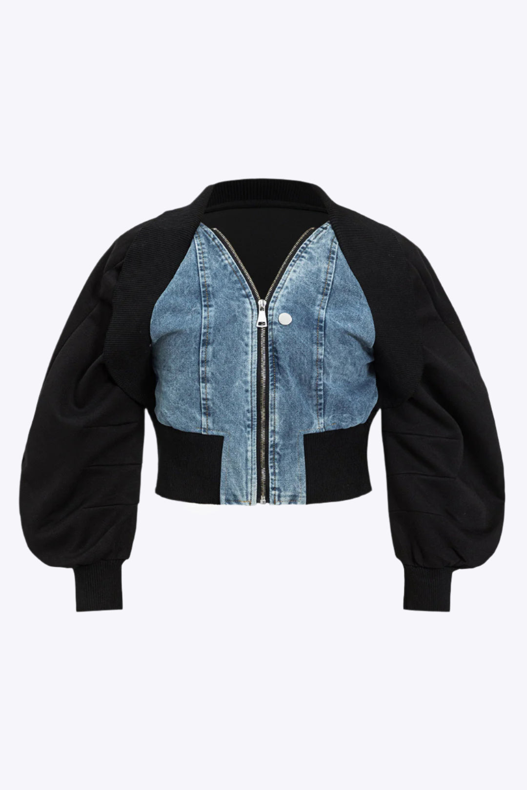 Plus Size Denim Patchwork Cardigan Dreamardi