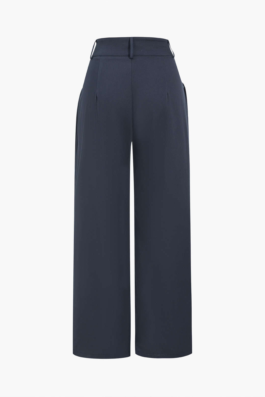 Solid Wide Leg Pocket Trousers Dreamardi