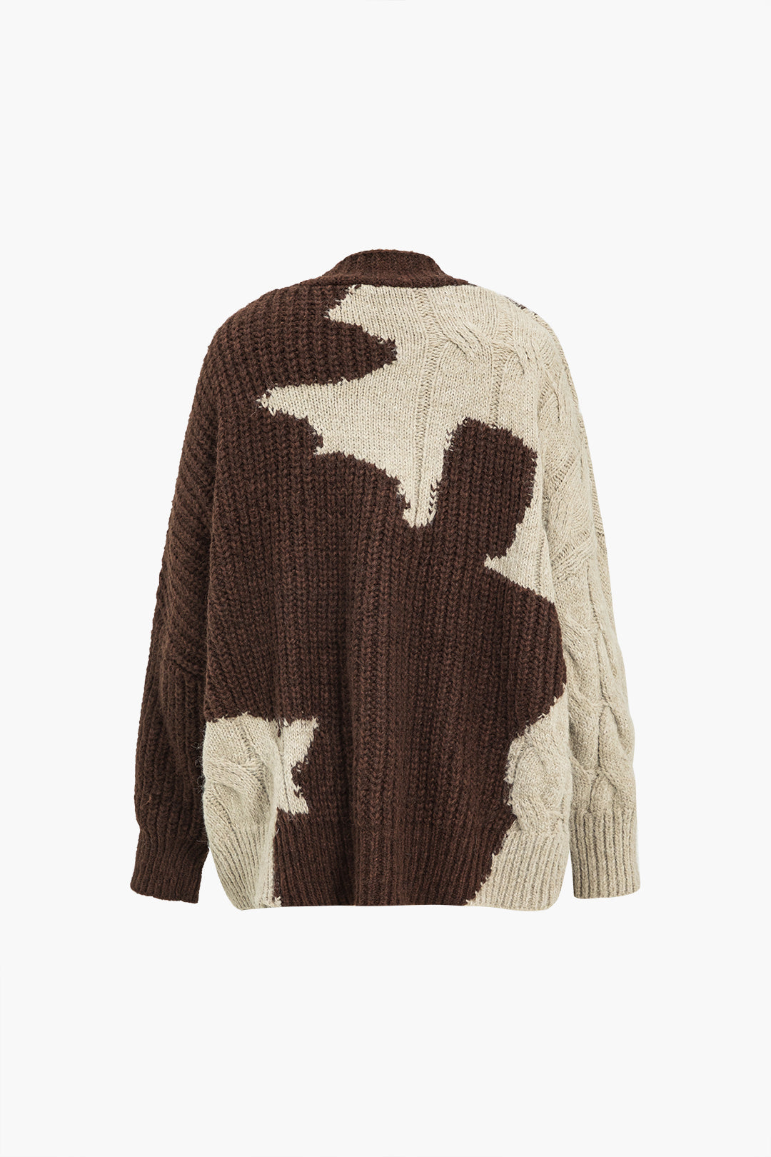 Color Block Patchwork Sweater Cardigan Dreamardi