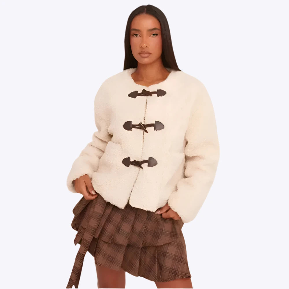 Alice - Soft Teddy Warmth Woman's Duffle Cardigan Dreamardi
