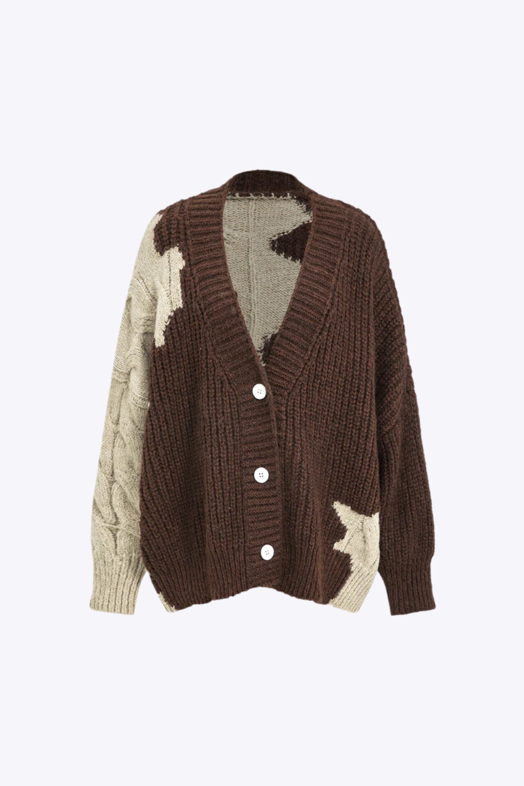 Color Block Patchwork Sweater Cardigan Dreamardi