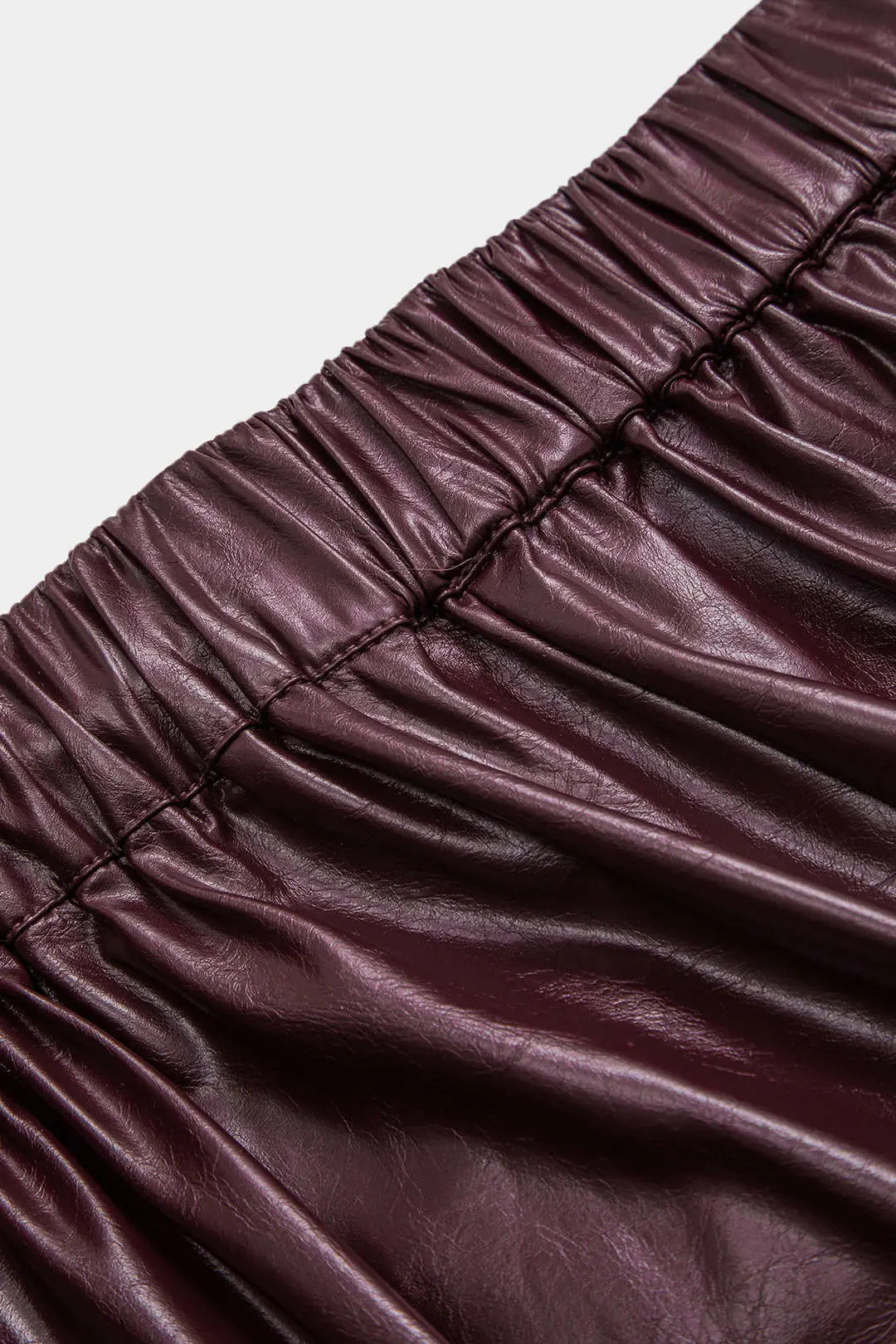 Faux Leather Button High Waist Pocket Trousers Dreamardi