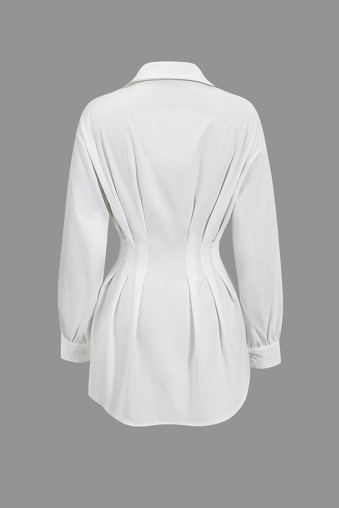 Ruched Button Long-Sleeve Shirt Dreamardi