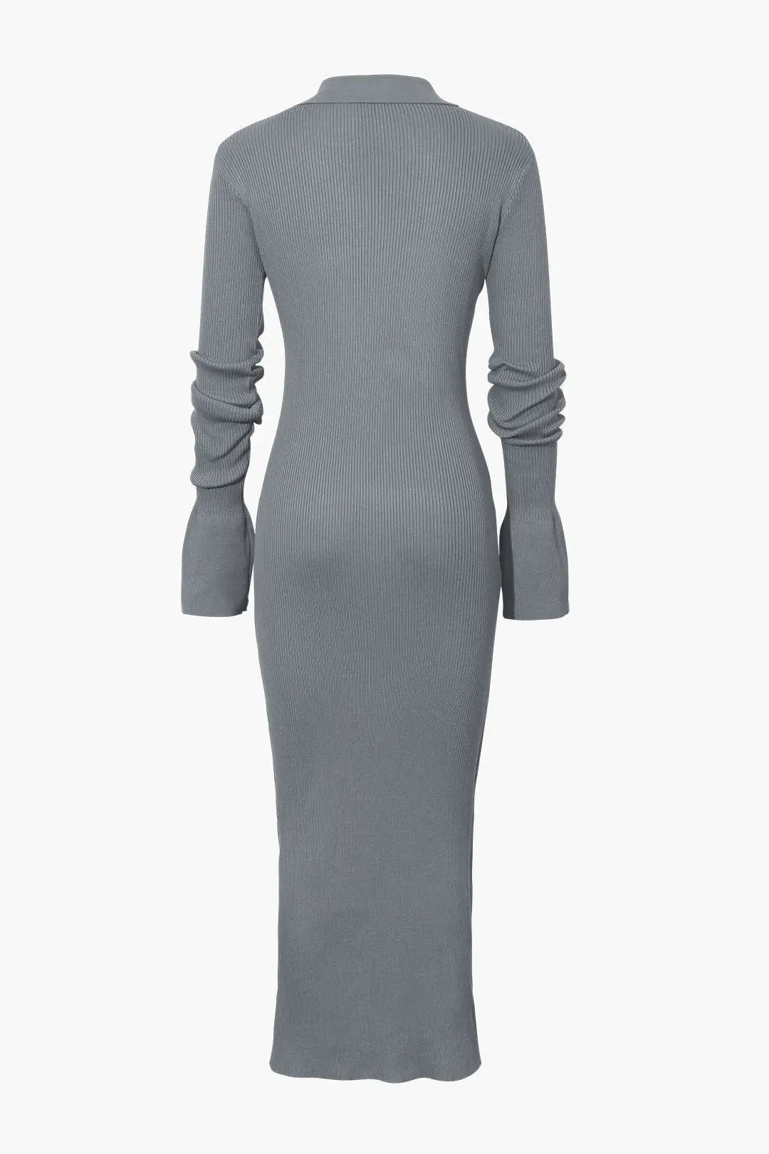 Charlotte - Elegant Ribbed Button Detail Woman's Maxi Dress Dreamardi