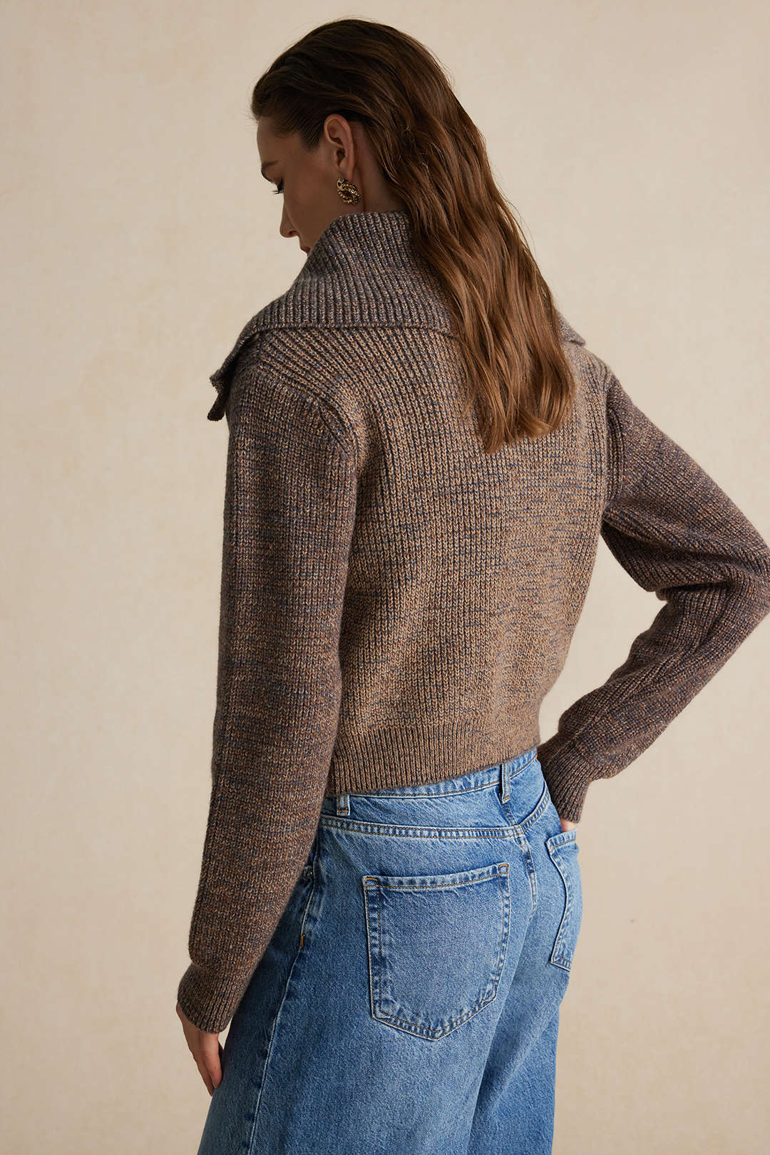 Knit Button Long-Sleeve Cardigan Dreamardi