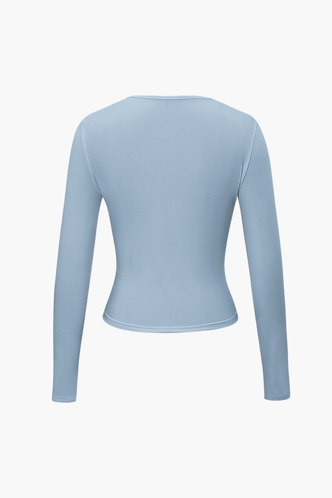 Basic Solid Round Neck Long Sleeve Top Dreamardi