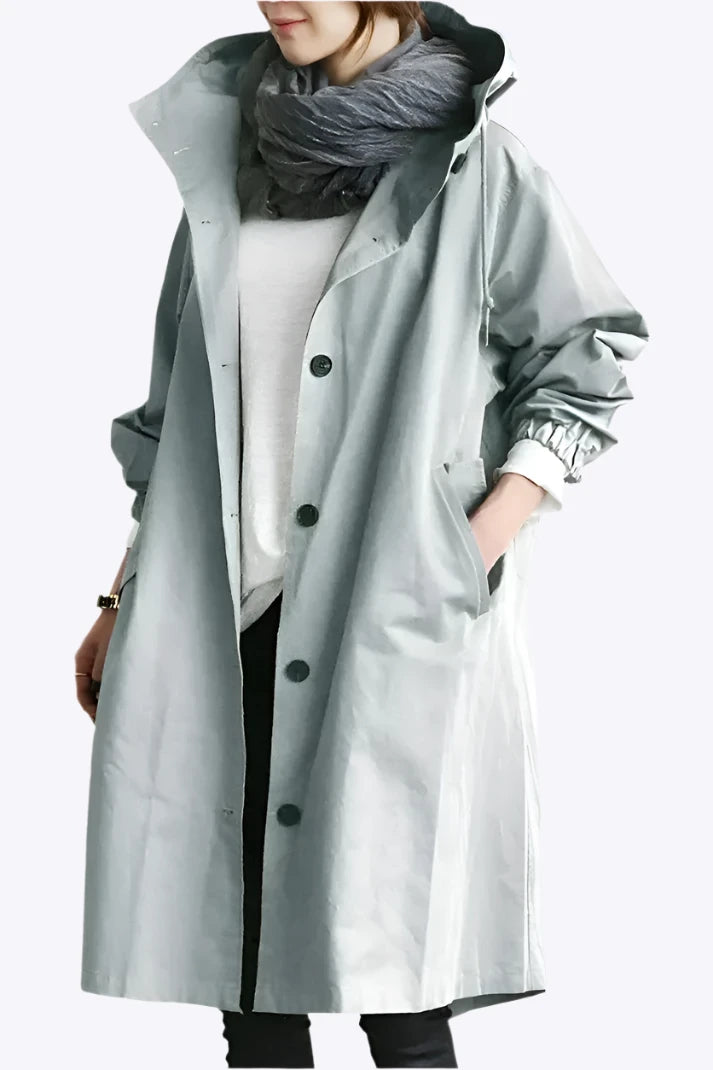 Cynthia - Waterproof Hooded Woman's Trench Jacket Dreamardi