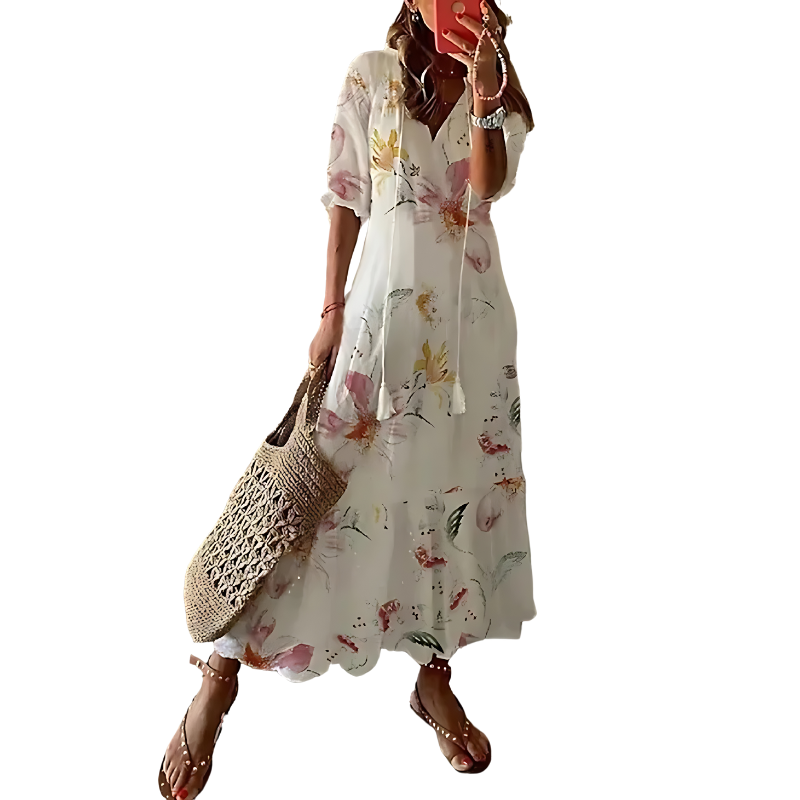 Olive - Stylish High-Quality Material Woman's Long Dress