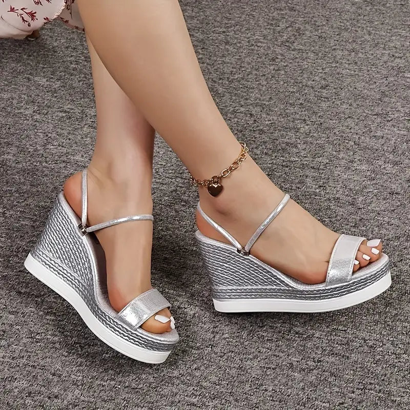 Delphine - Elegant Wedge Design Woman's Sandal