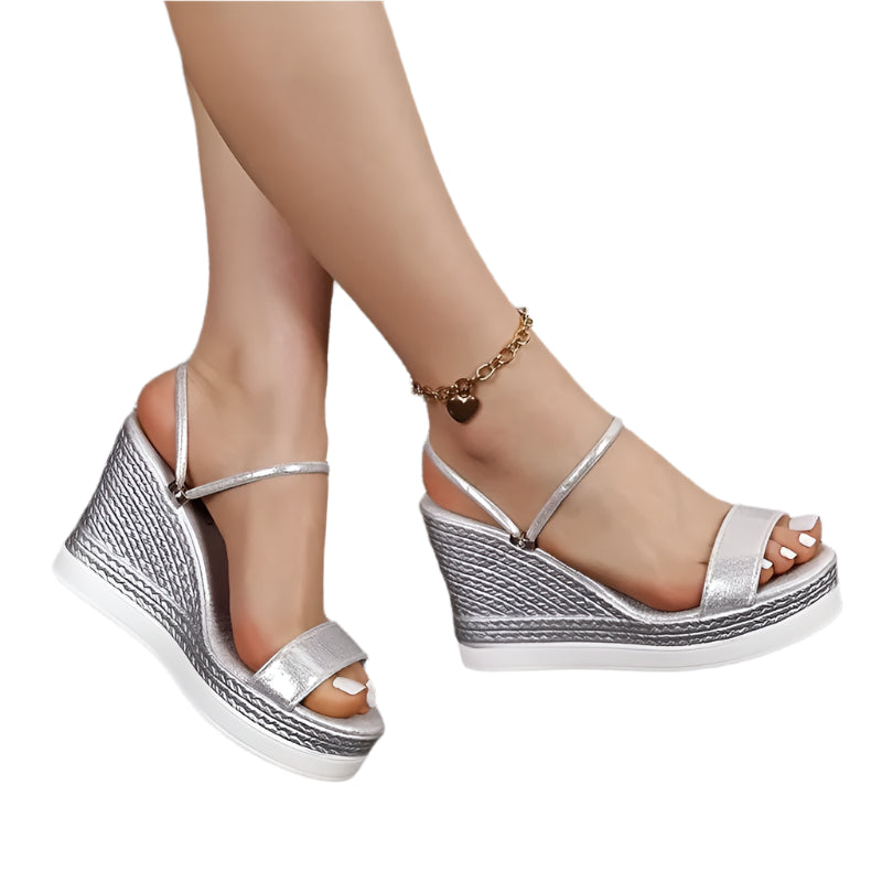Delphine - Elegant Wedge Design Woman's Sandal