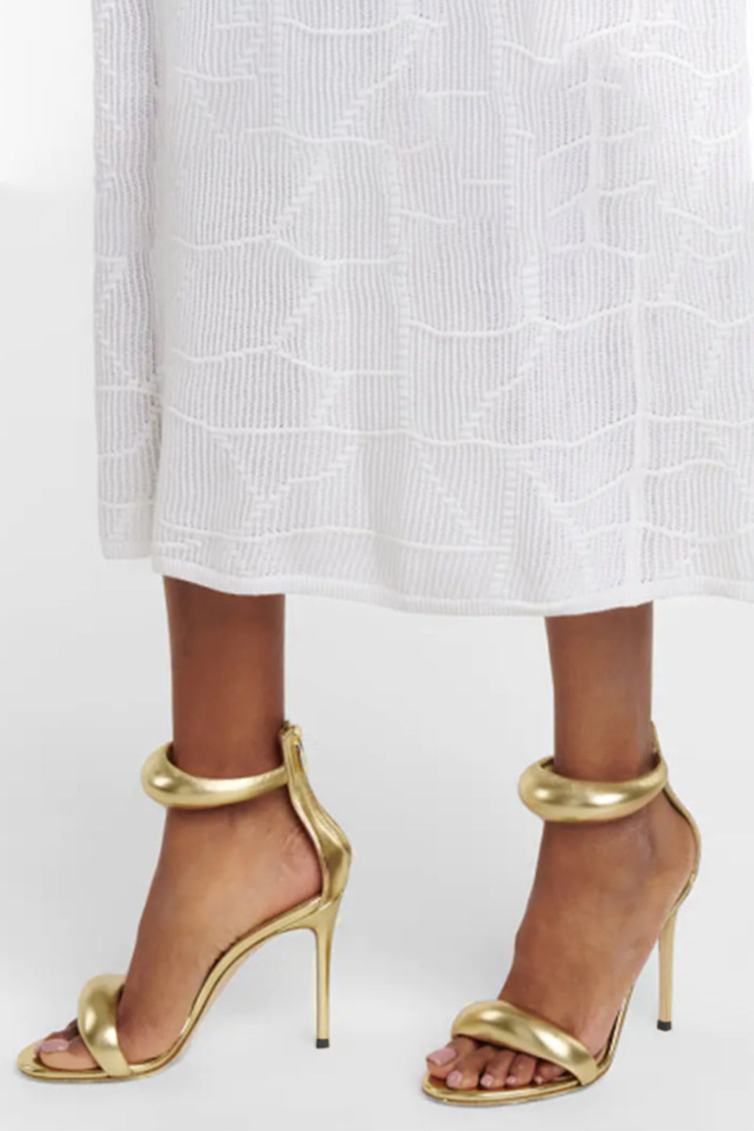 Metallic Open Toe Ankle Strap High Heels Dreamardi