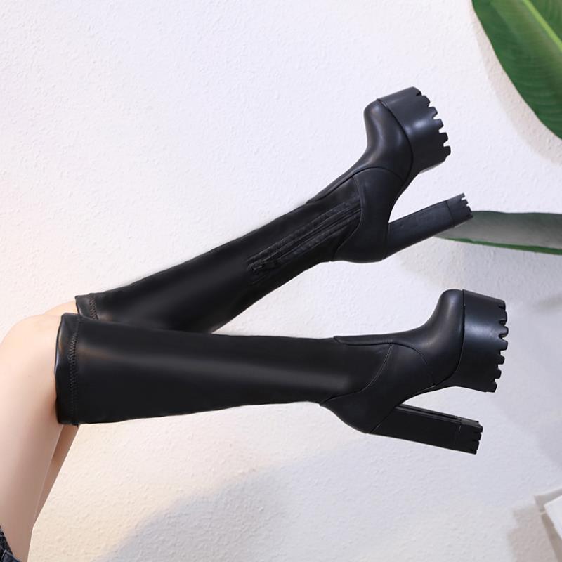 Knee-high boots for women thigh-high boots for women shoe elastic boots Dreamardi