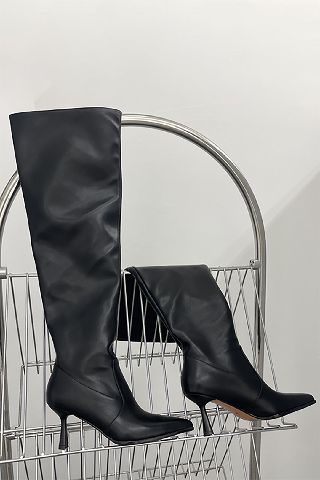 Pointed Toe Stiletto Knee High Boots Dreamardi