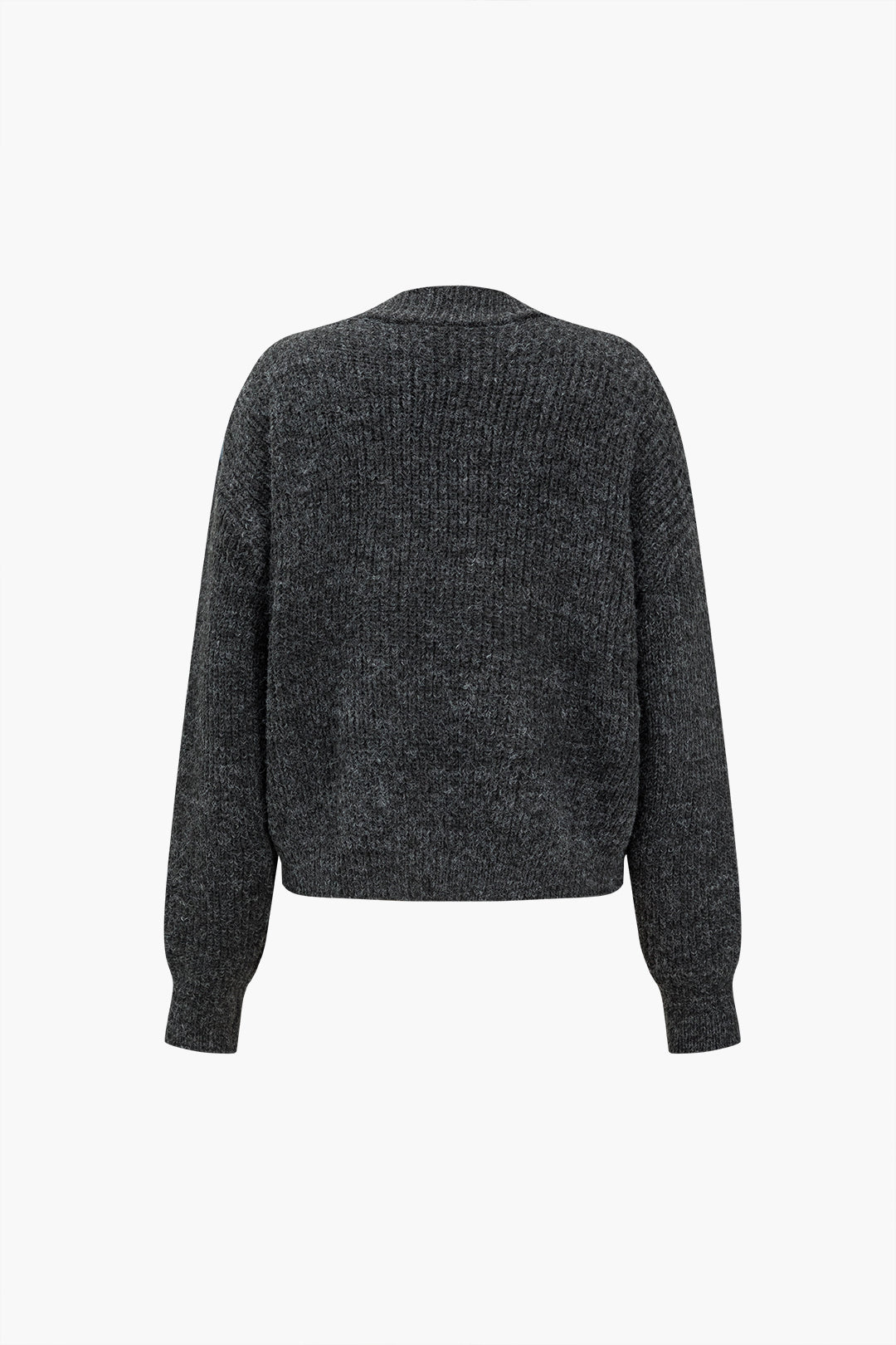 Patchwork Denim Knit Color Block Button Asymmetrical Pocket Cardigan Dreamardi