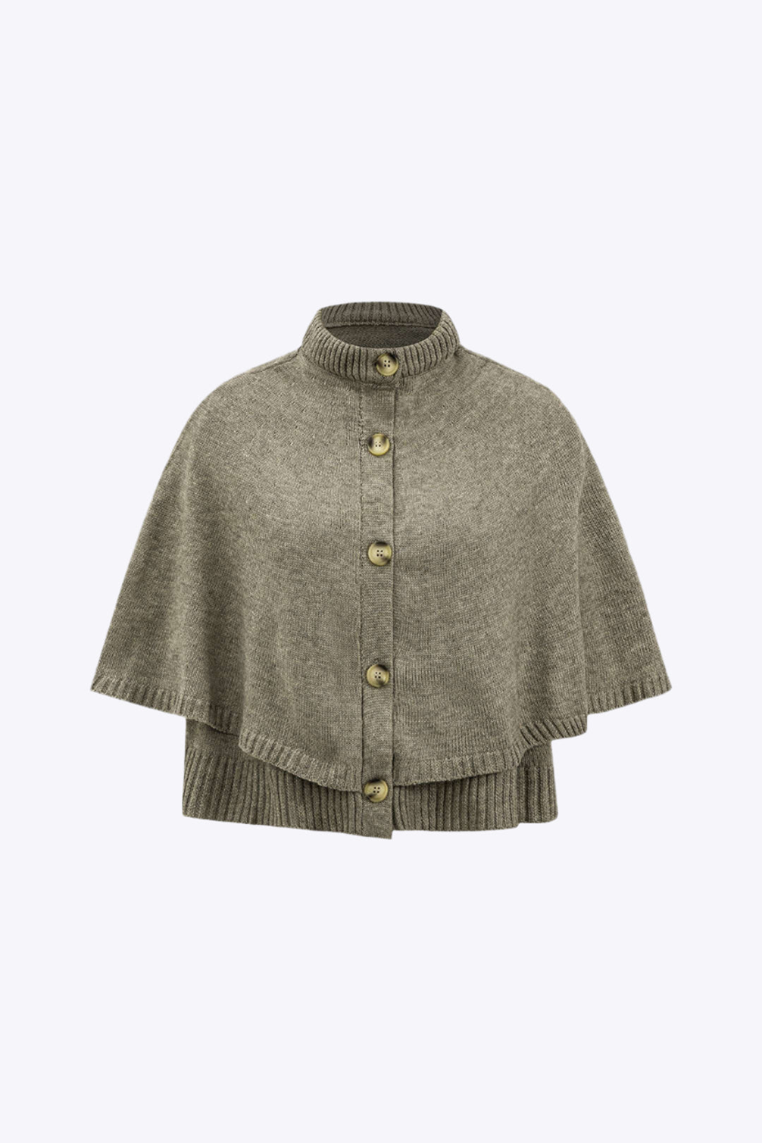 Knitted Button Cape Short Loose Cardigan Dreamardi
