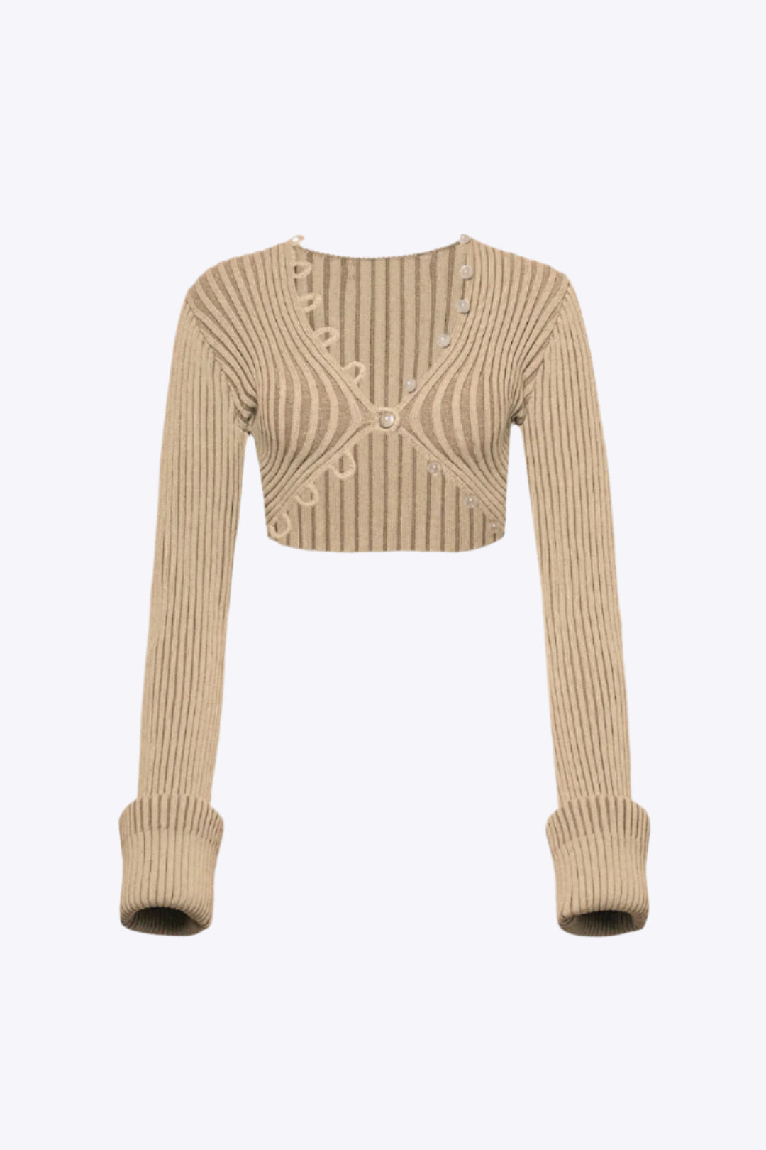 Plus Size Knit Button V-neck Cardigan Dreamardi