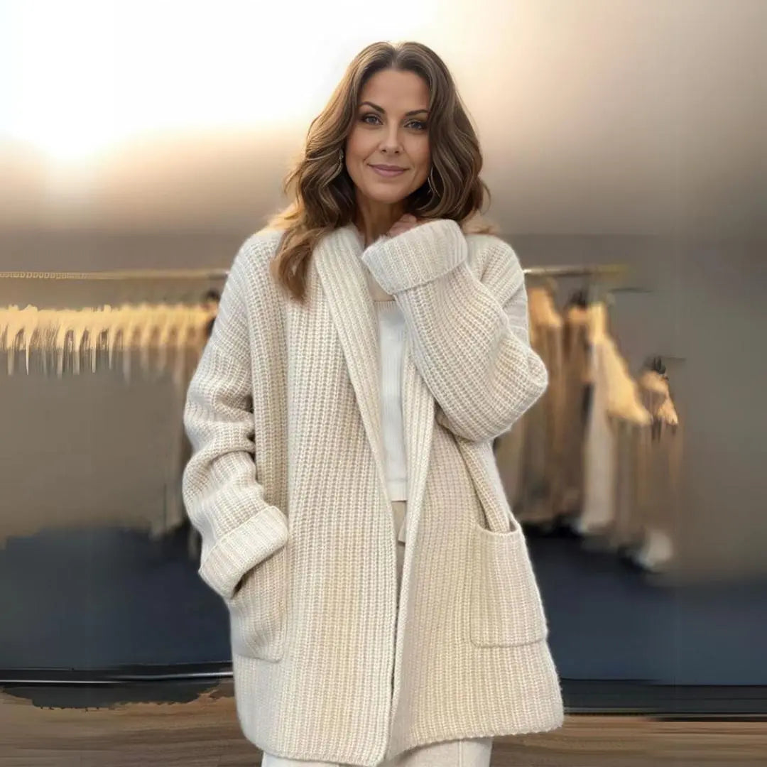 Alberta - Warm Elegance for Every Season Woman's Long Cardigan Dreamardi