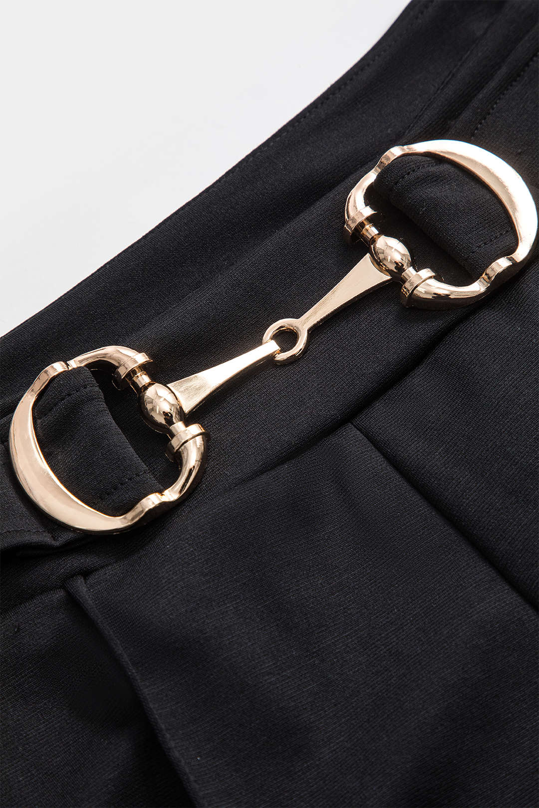 Metallic Decor Straight Leg Trousers Dreamardi