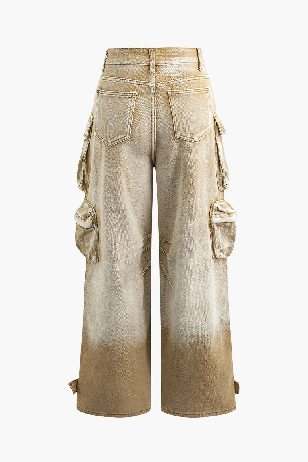Chris - Ombre Multi Pocket Men's Wide Leg Cargo Jeans Dreamardi
