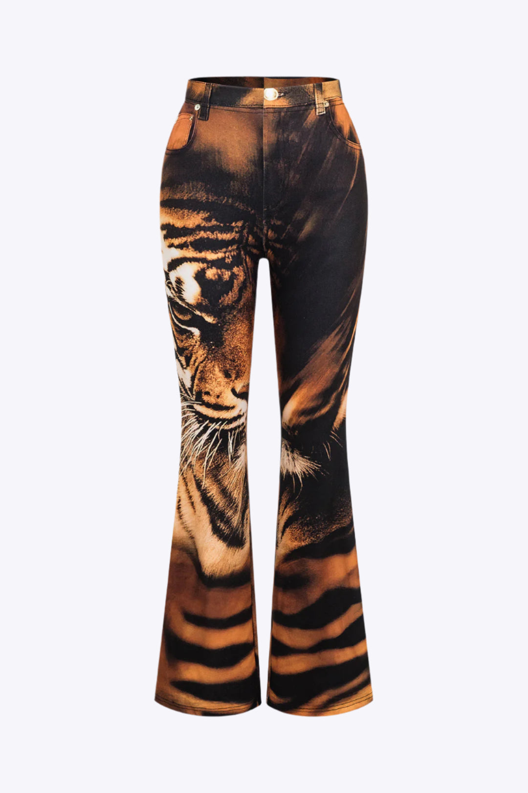 Tiger Print High Waist Trousers Dreamardi