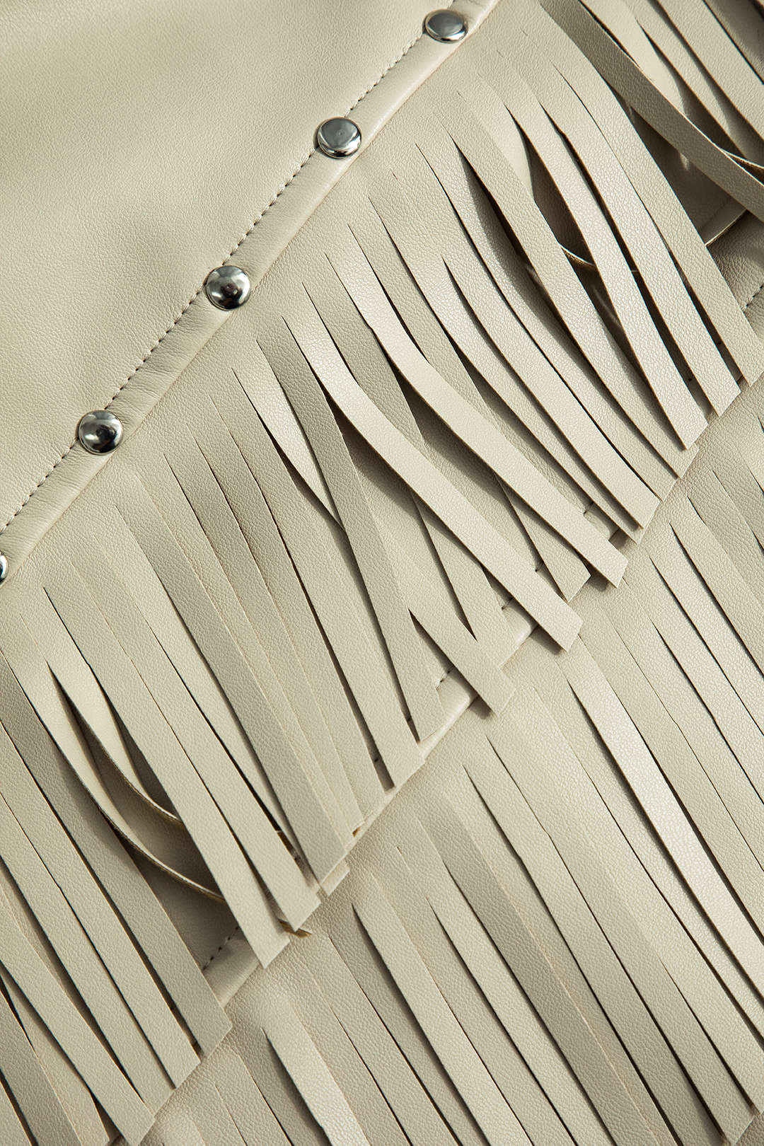 Solid Fringe Studded Skirt Dreamardi