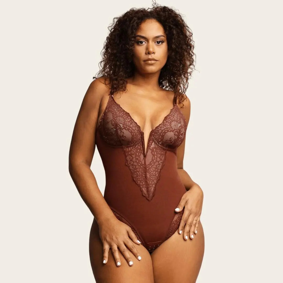 Lace Diepe-V Bodysuit Dreamardi