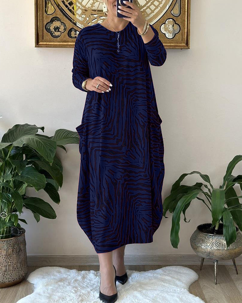 Marvy - Savana Animal Print Loose Summer Dress for Women