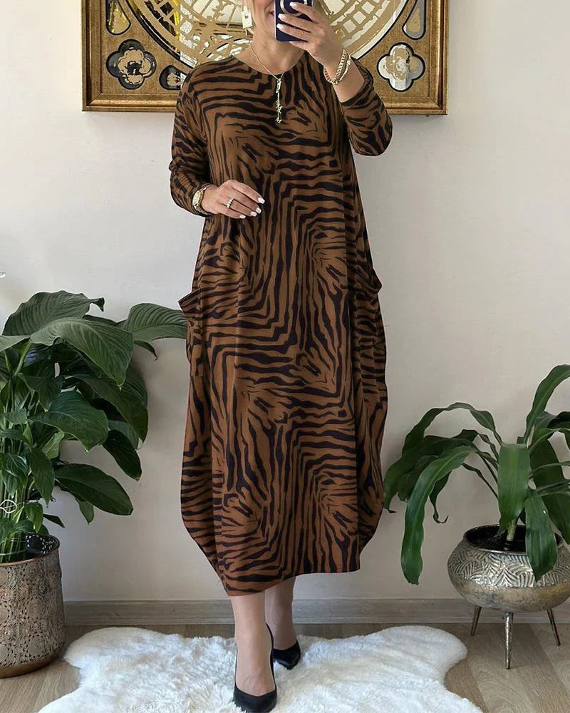 Marvy - Savana Animal Print Loose Summer Dress for Women