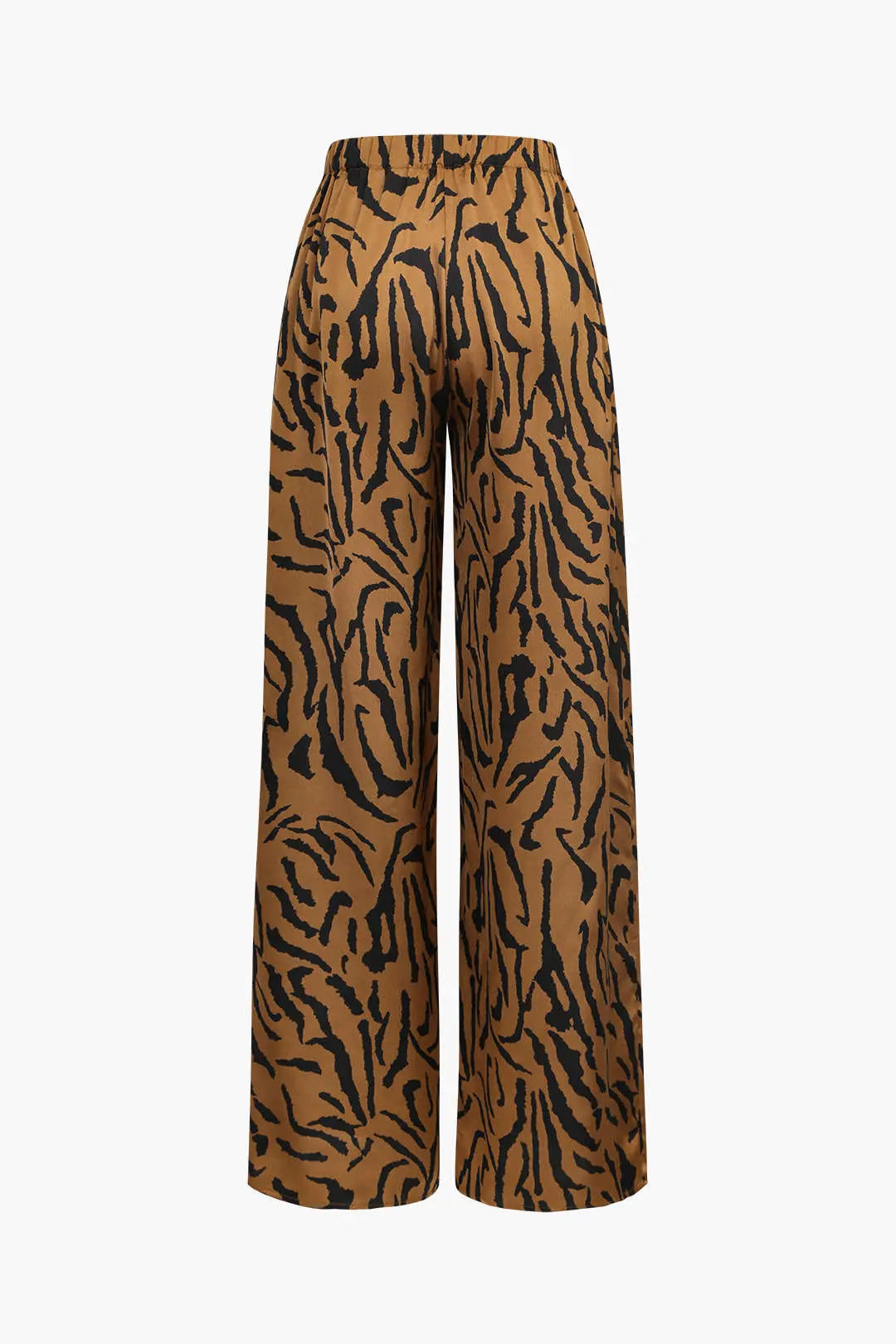Stripe Print Wide Leg Trousers Dreamardi