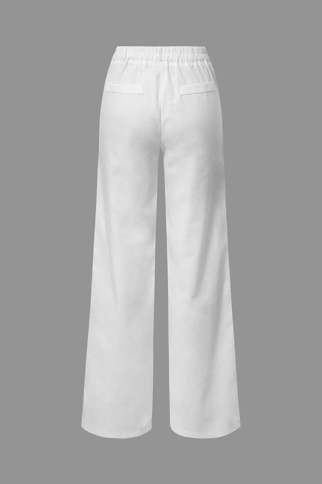 Basic Linen-Blend Straight Leg Pants Dreamardi