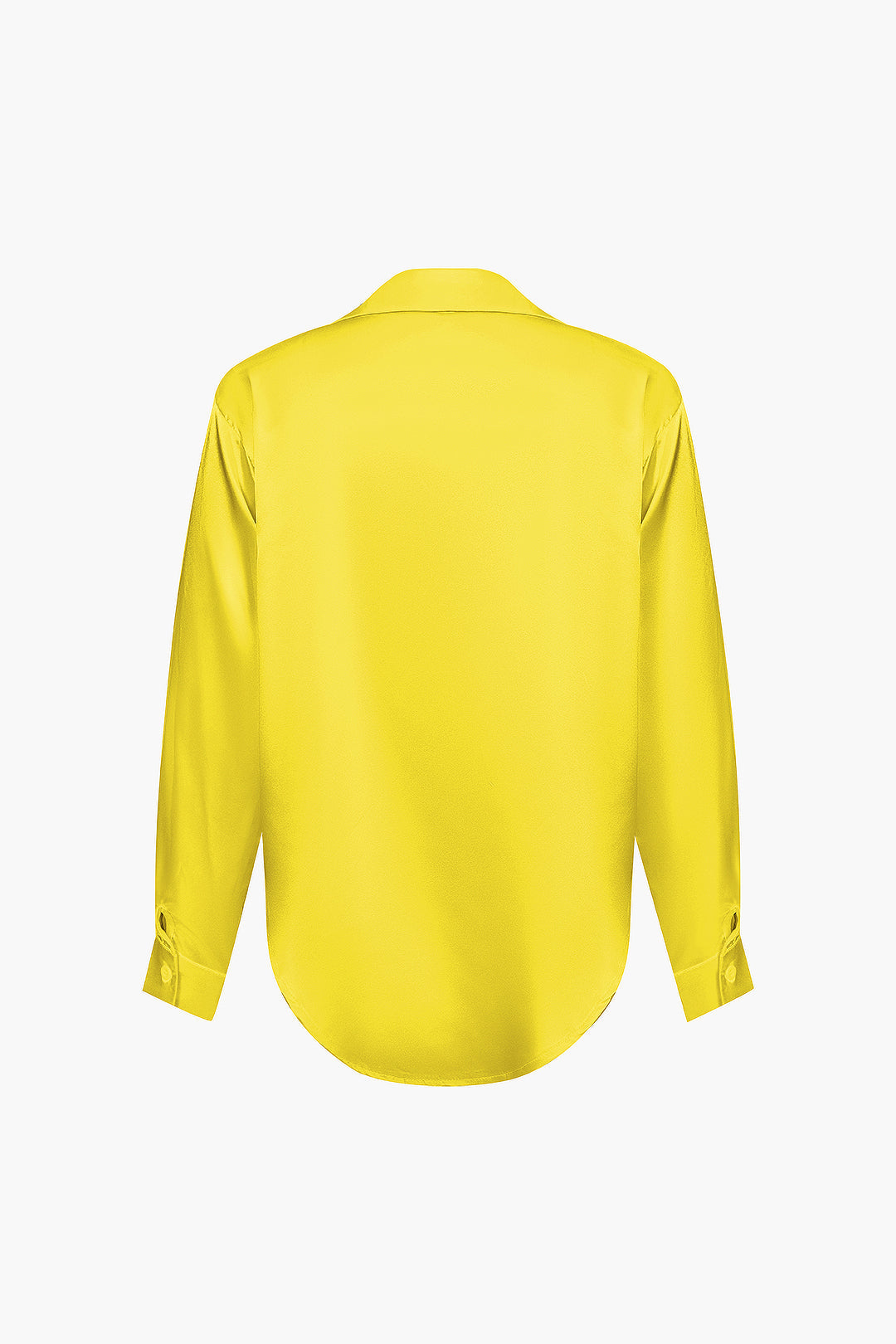 Basic Solid Satin Long-Sleeve Shirt Dreamardi