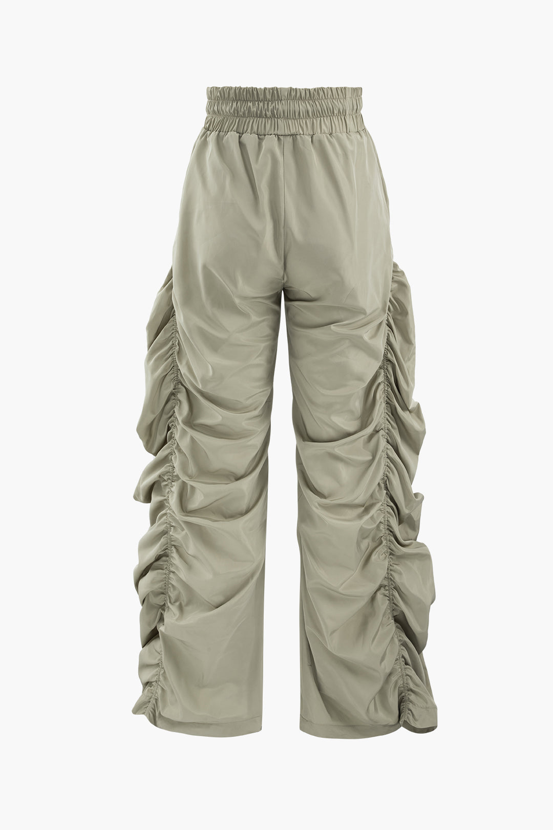 Gathered Drawstring Wide Leg Cargo Pants Dreamardi
