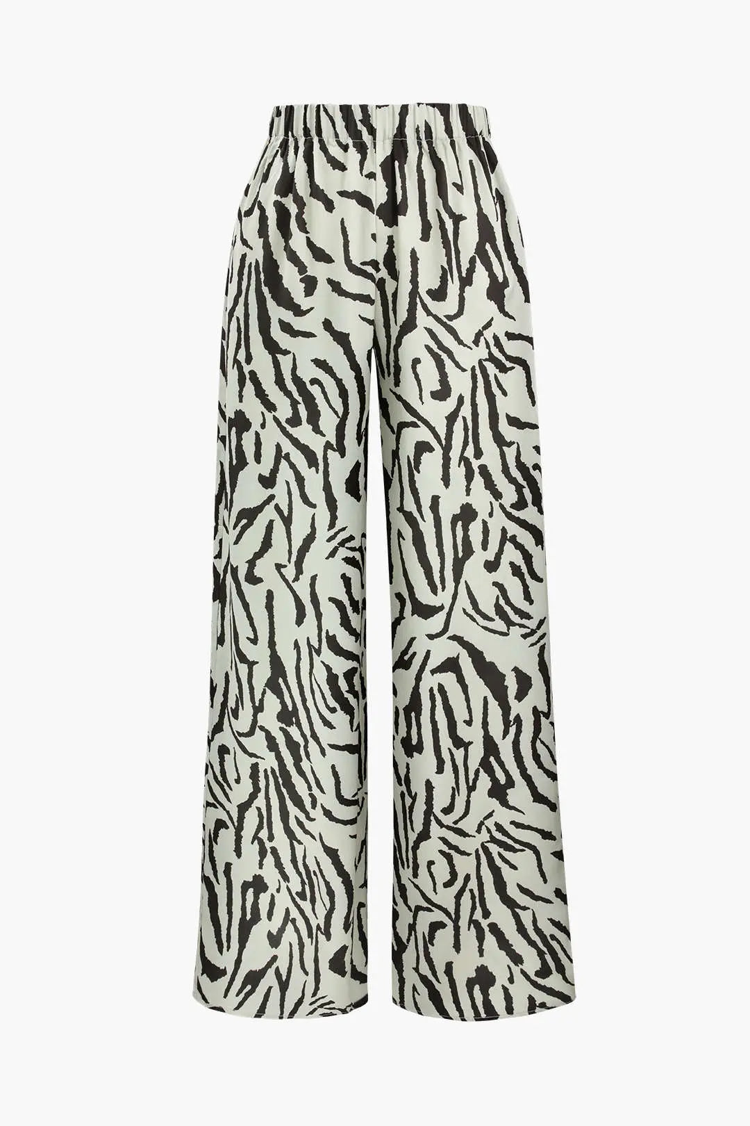 Stripe Print Wide Leg Trousers Dreamardi