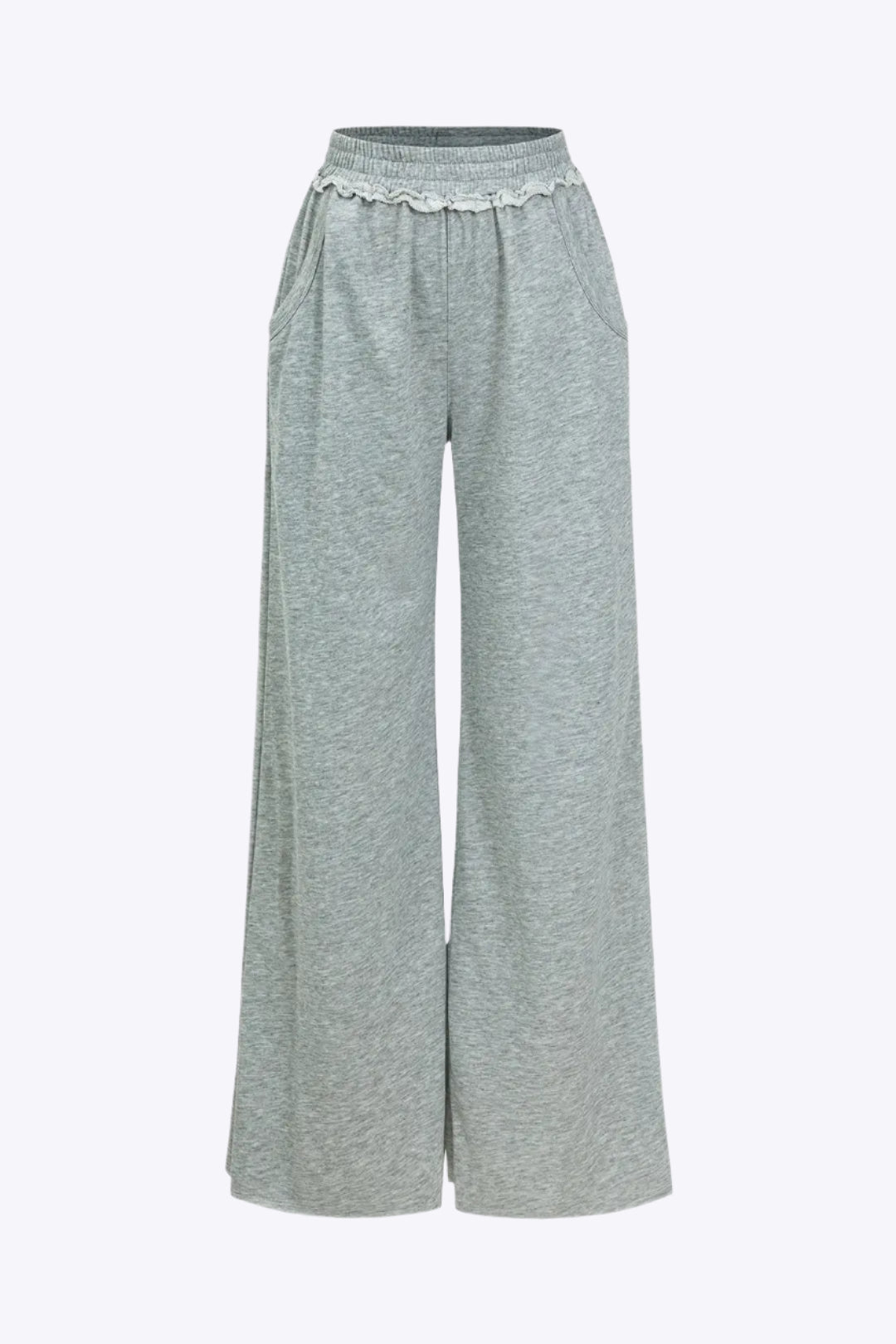 Solid Pocket Wide Leg Trousers Dreamardi