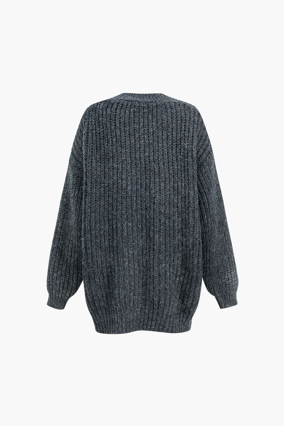 Denim Patchwork Button Pocket Sweater Cardigan Dreamardi