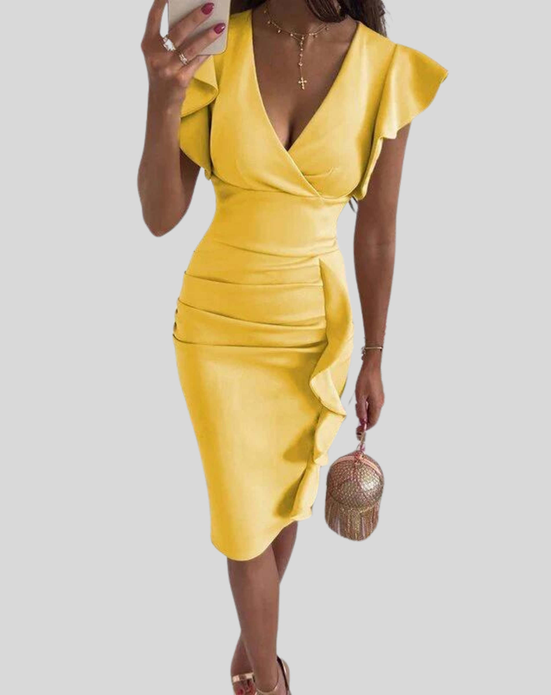 Eleanor - Casual Ruffled Design Woman's Dress