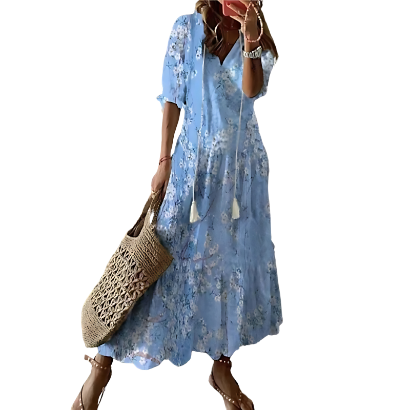 Olive - Stylish High-Quality Material Woman's Long Dress