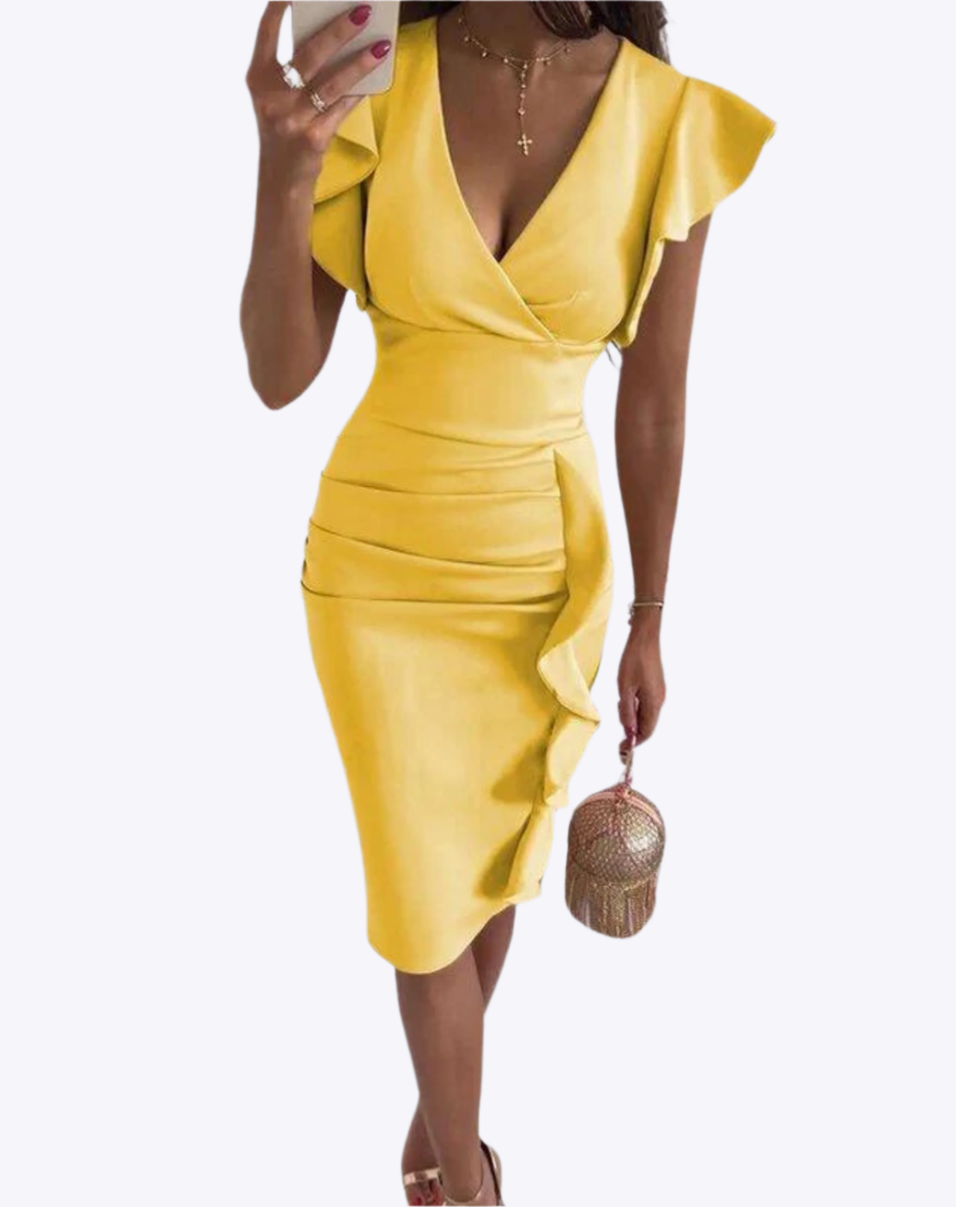 Eleanor - Casual Ruffled Design Woman's Dress