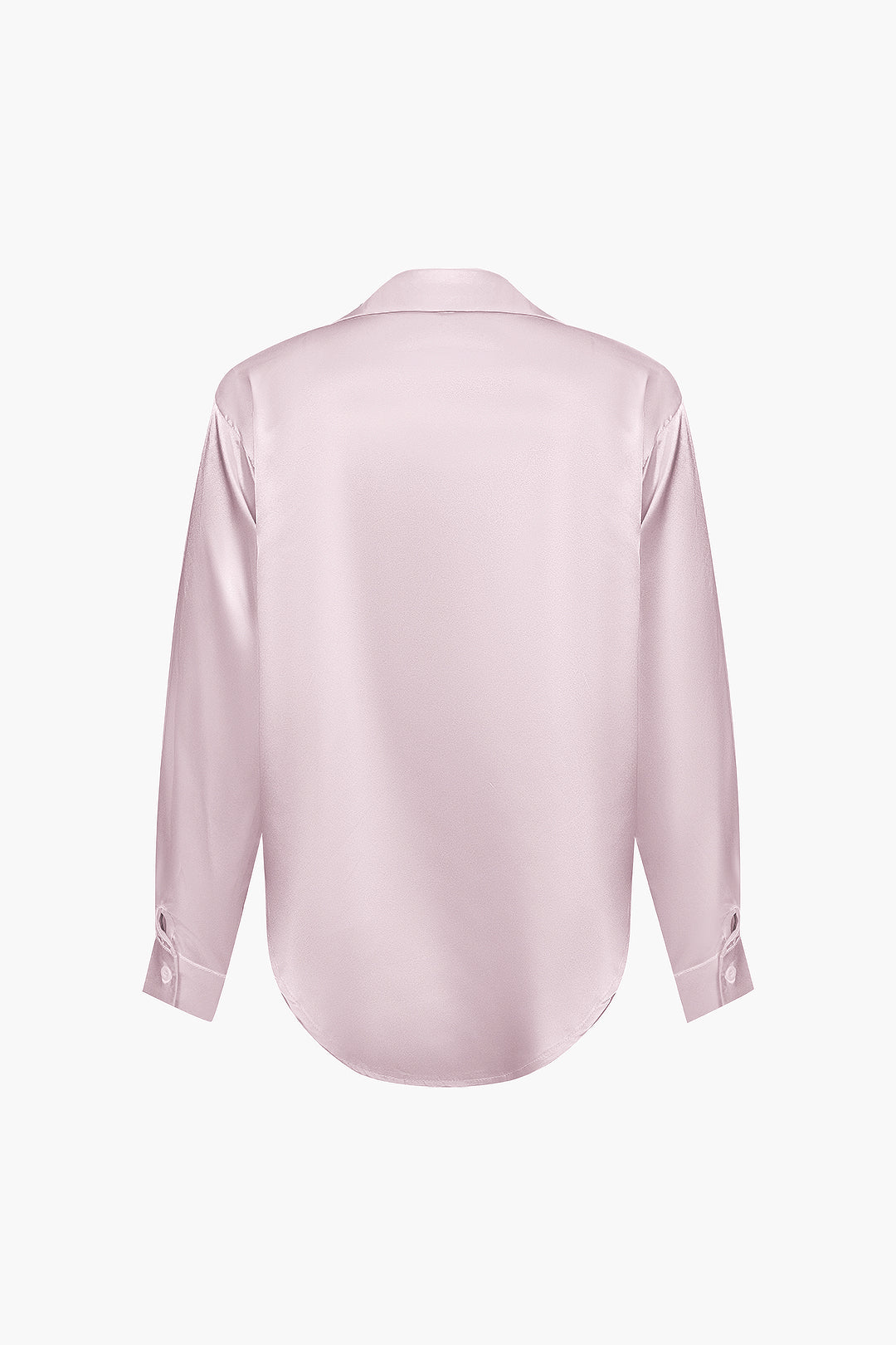 Basic Solid Satin Long-Sleeve Shirt Dreamardi
