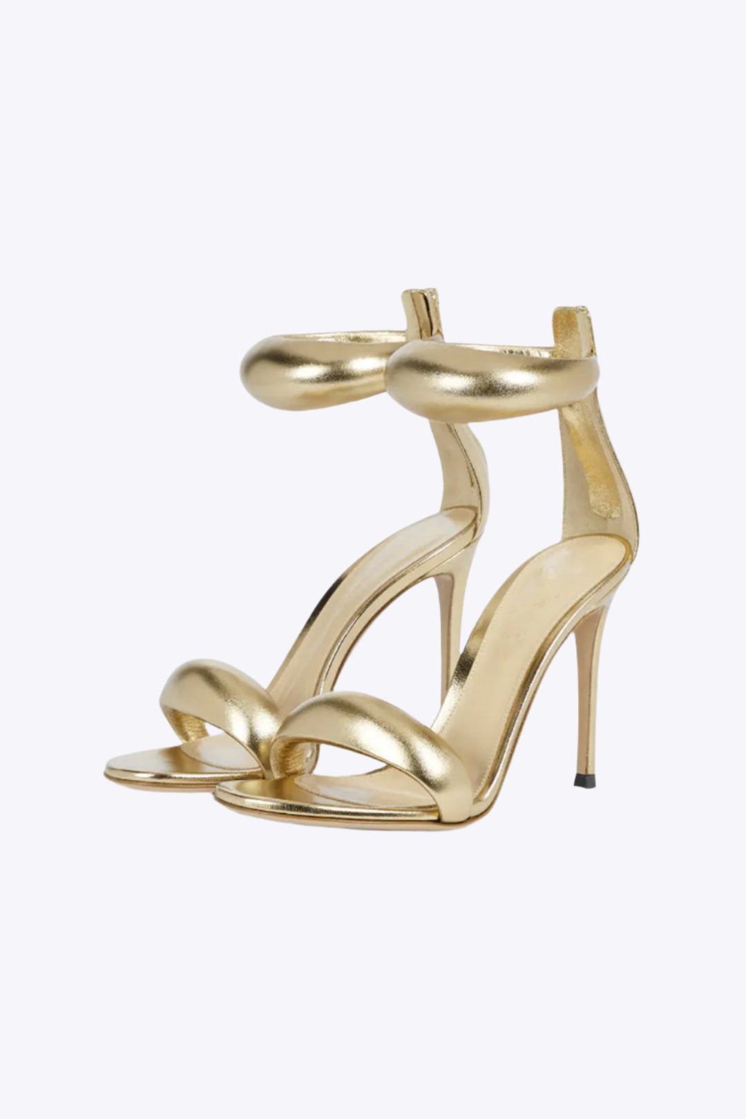 Metallic Open Toe Ankle Strap High Heels Dreamardi