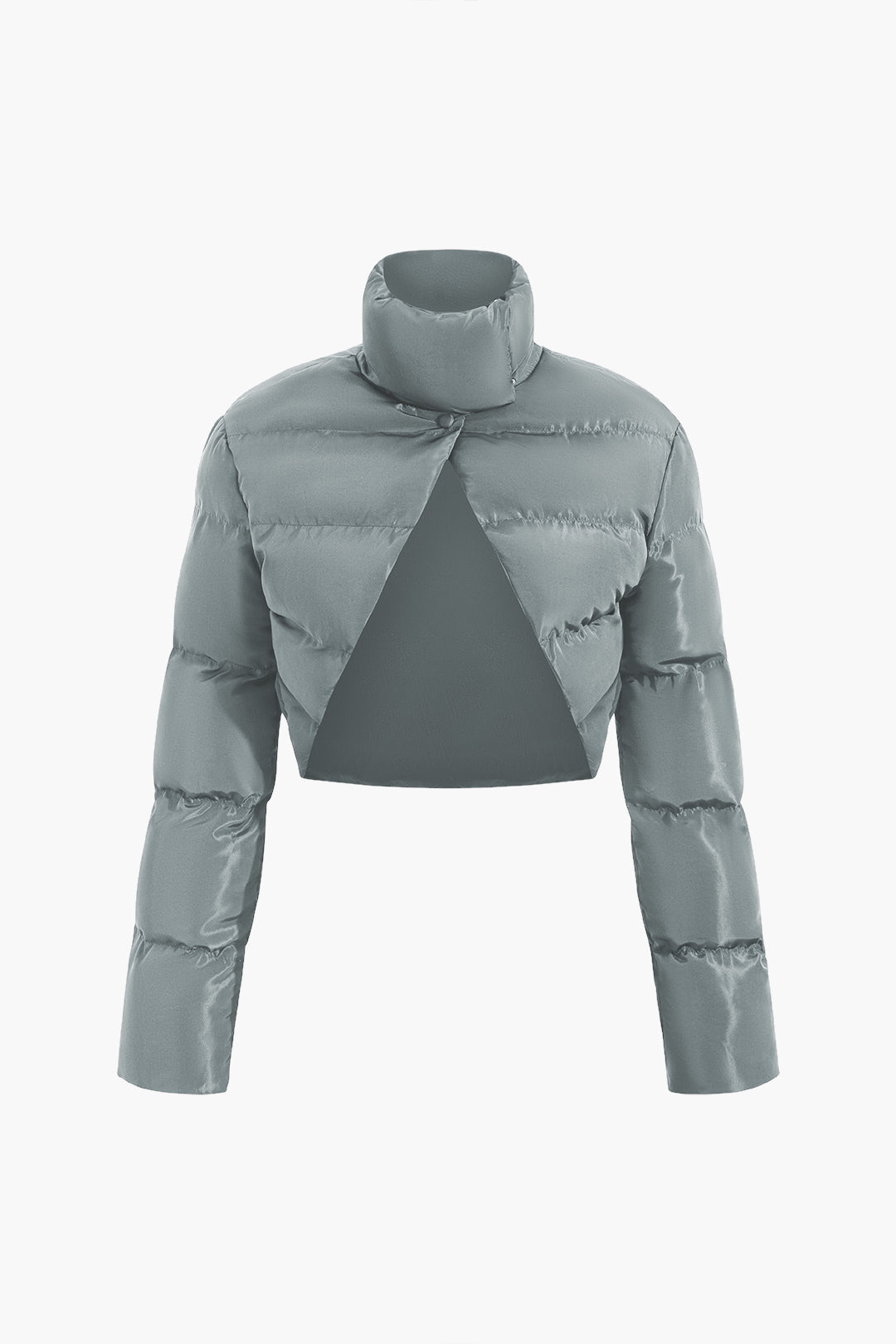 Stand Collar Cut Out Puffer Jacket Dreamardi