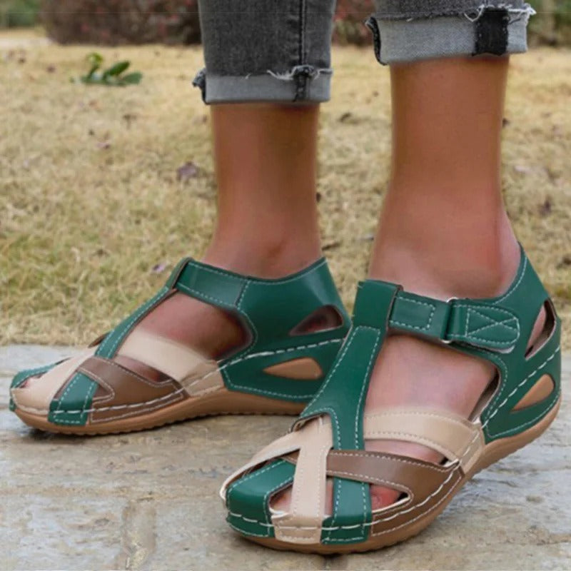 Honora - Elegant Contrast Accents Woman's Sandals