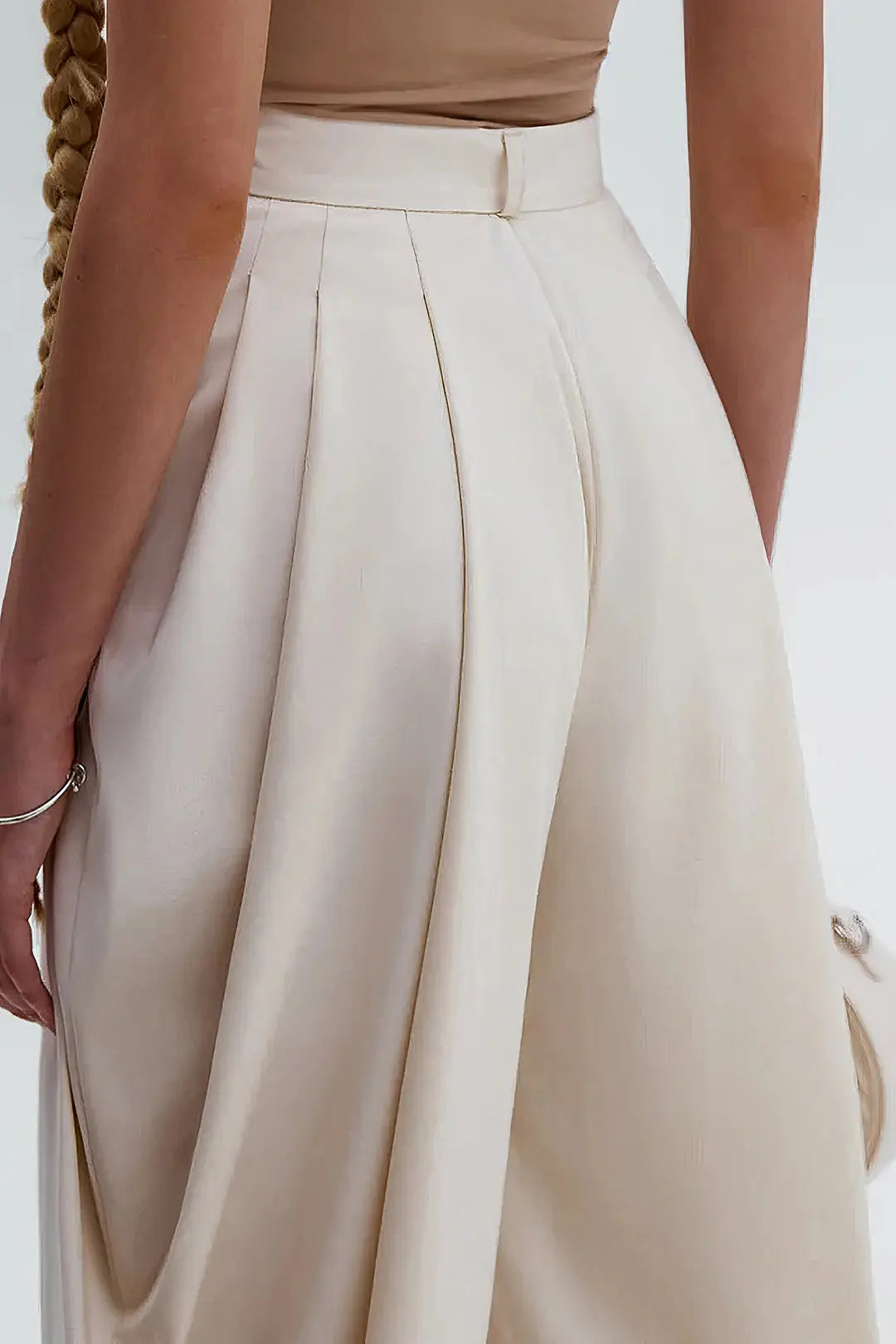 Ruched Solid Trousers Dreamardi