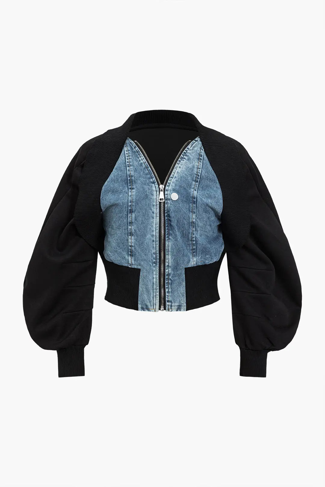 Caitlyn - Stylish Patchwork Zipper Woman's Denim Jacket Dreamardi
